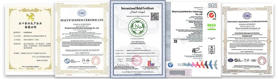 Lonierherb Certificate Lonierherb Certificate